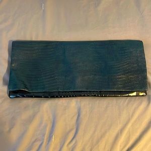 Elie Tahari Navy Leather Clutch